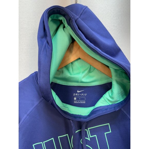Nike Dri-Fit Just Do It. Hoodie Sweatshirt Jacket Mens Size L Blue Activewear - Picture 5 of 11